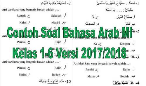  Contoh Soal Bahasa Arab MI Kelas 1 6 Versi 2020 2020 OPS 