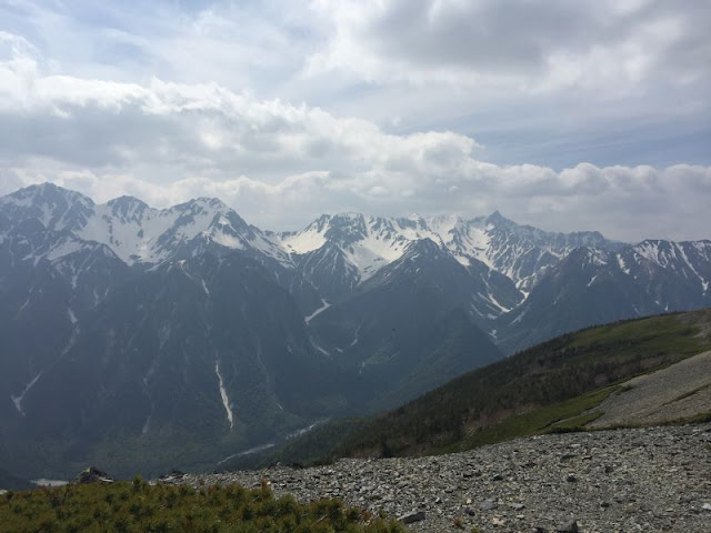 穂高連峰と槍ヶ岳