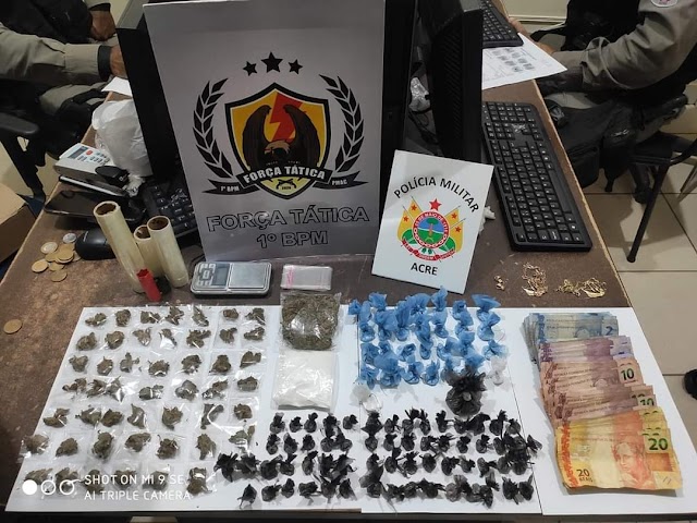 Após denúncia anônima, Polícia Militar apreende 1 Homem e uma adolescente com  drogas 