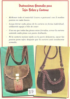 Bolsos y carteras en cuero y crochet