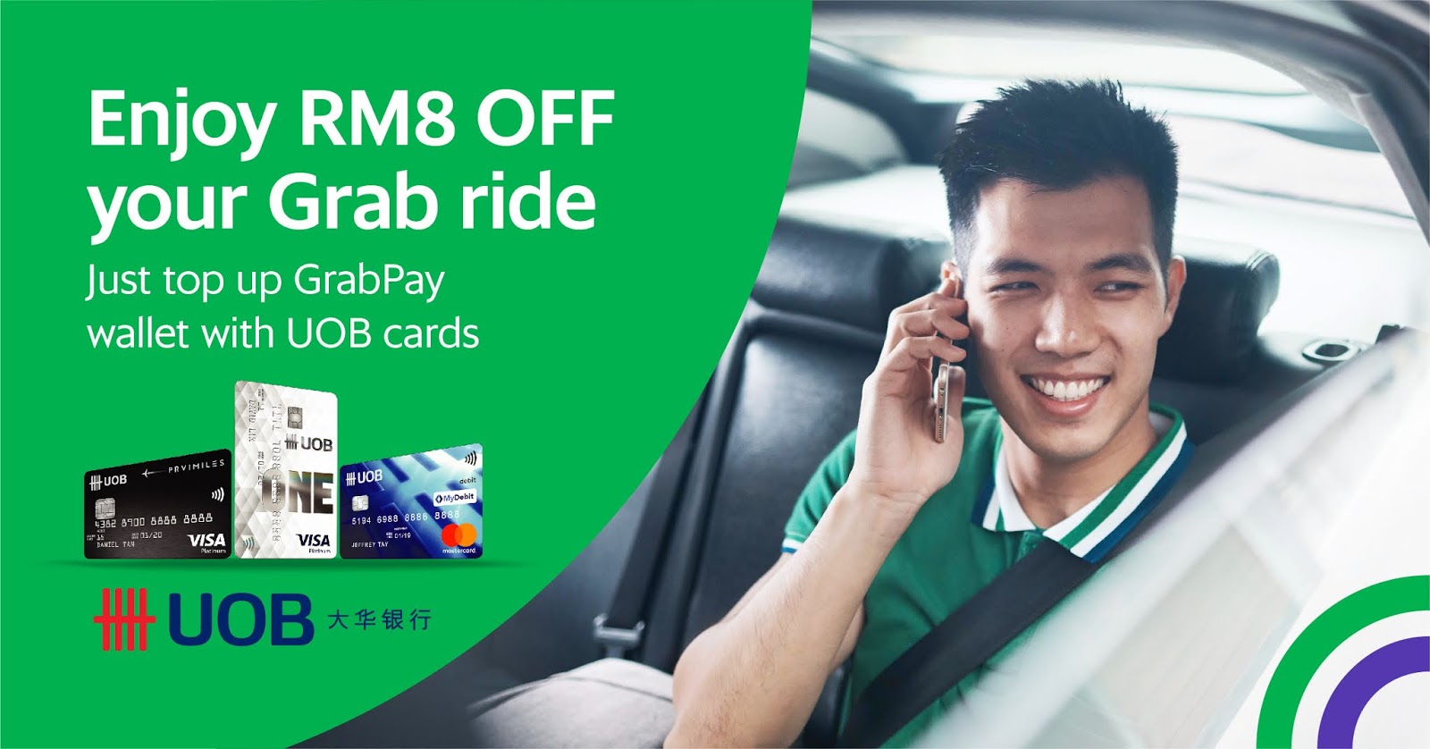 Get RM8 off your next ride with UOB cards - Promo Codes MY