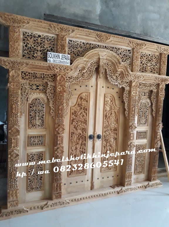 Inspirasi Istimewa Aneka Daun Pintu Ukir Jati Motif Wayang, Model Pintu