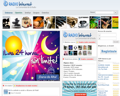 Escuchar musica por internet | RadioInternet.es