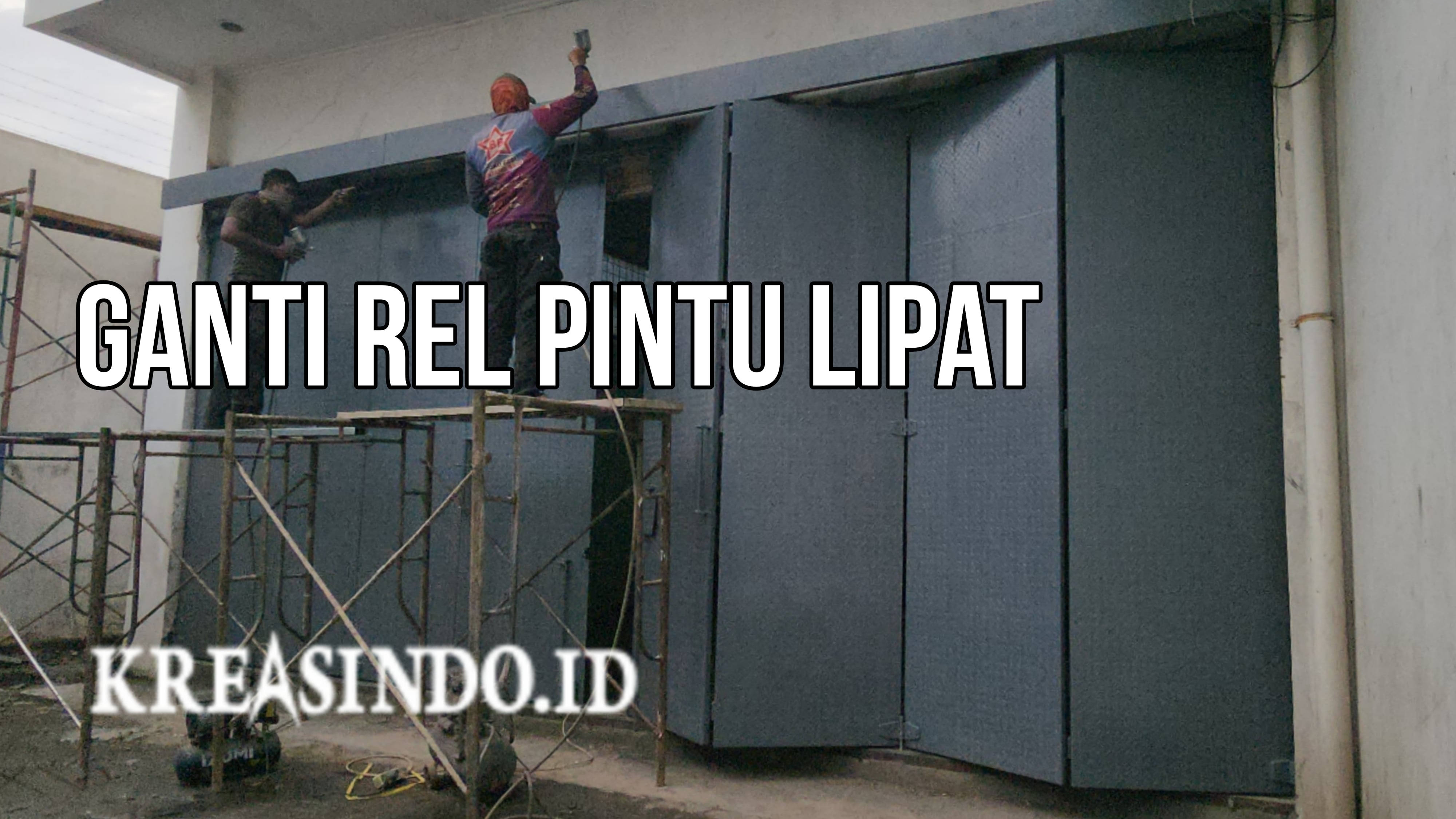 Reparasi Pintu Lipat Gudang Hasta Bersama di Jalan Raya Bogor KM 37 Cilodong Depok