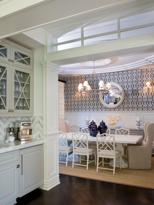 pictures of back door entrances Grey and White Dining Room | 500 x 668