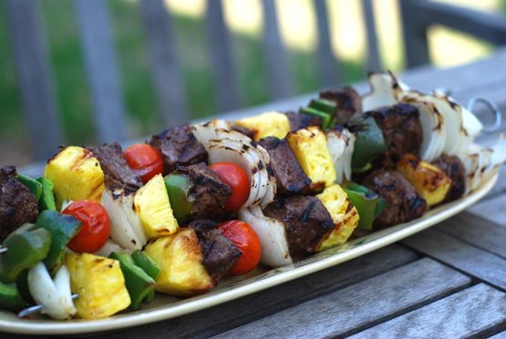 One of our favorite things to grill in the summer is shish kabobs.