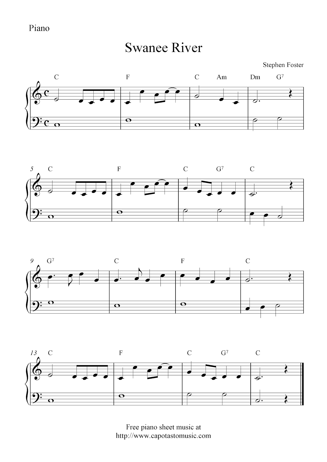 Free Printable Piano Sheet Music Pop Songs Beginners - 52 images of