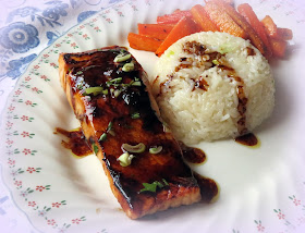 Pan-Seared Salmon with a Sweet & Spicy Asian Glaze