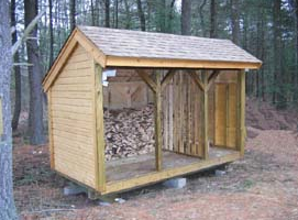 wood storage barns