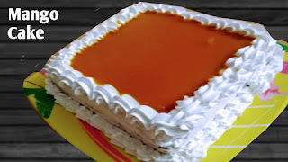 Eggless mango cake, How to make mango pastry, make cake without egg