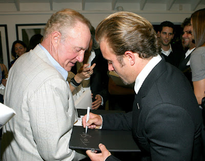 Scott Caan and his father at Scott's first book party last night in LA