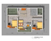 10+ Denah Rumah 10 X 8 3 Kamar Tidur Motif Minimalis