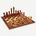 Staunton Chess Distressed Walnut Pieces