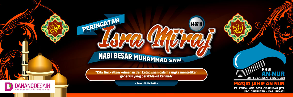 Contoh Desain Banner atau Spanduk Isra Mi raj Contoh 