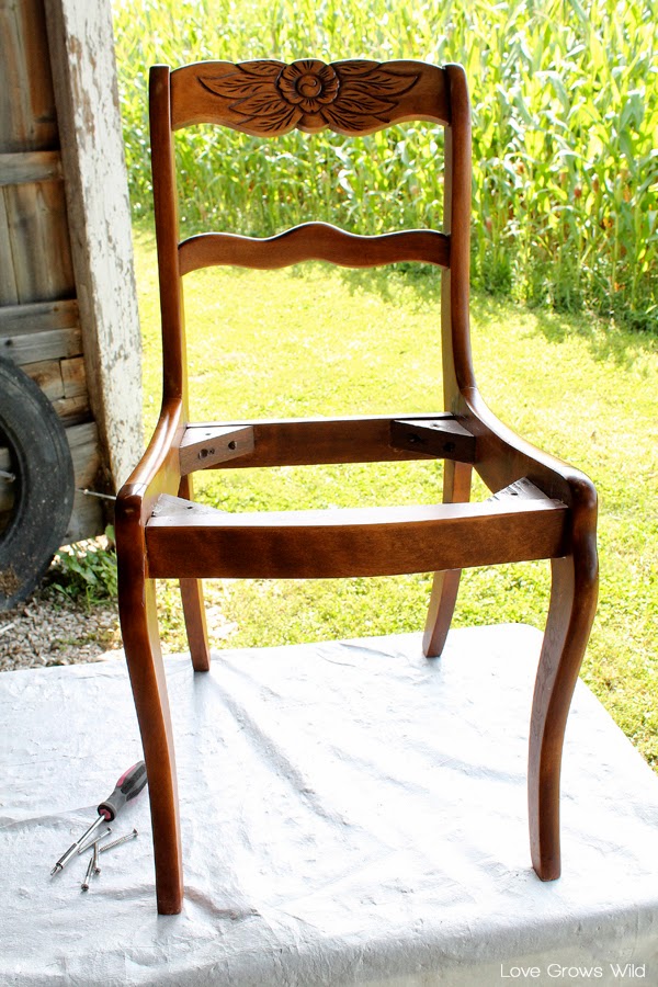 Dining Chair Makeover - How to Strip, Paint, and Recover ...