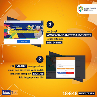 Gak Perlu Ngantri. Begini Cara Beli Tiket ASIAN GAMES 2018 Secara Online