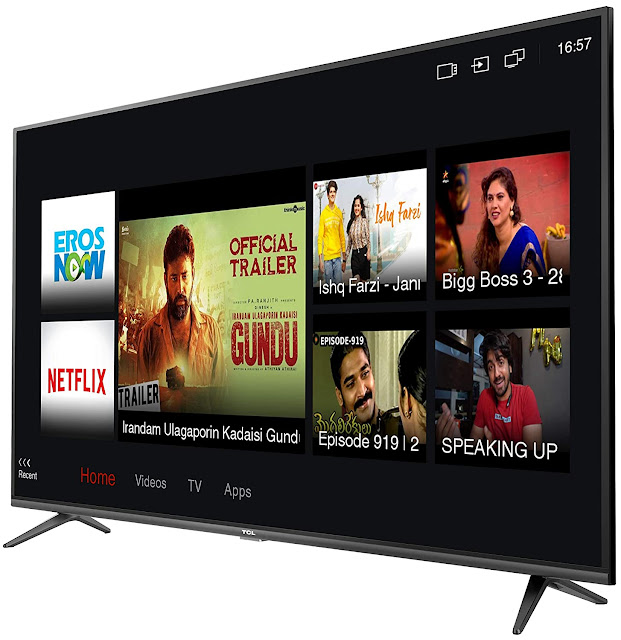 TCL 107.88 cm (43 inches) 4K Ultra HD Smart LED TV 43P65US-2019 (Black) | Built-In Alexa