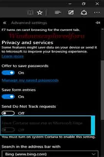 Turn on/off Cortana in Microsoft Edge in Windows 10