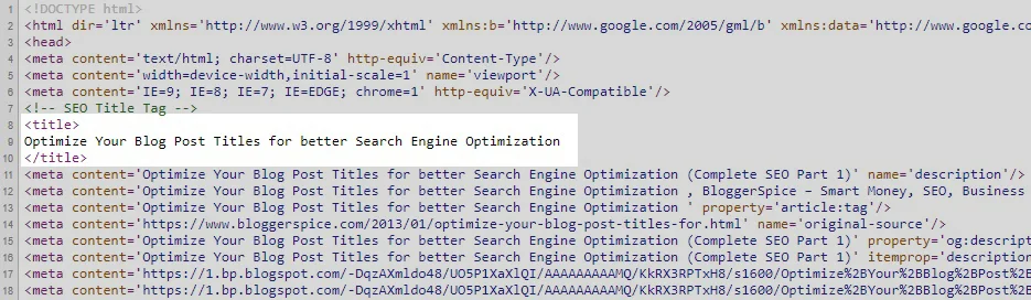 How To Add Blogspot Post Title to H1 Tag For Better SEO