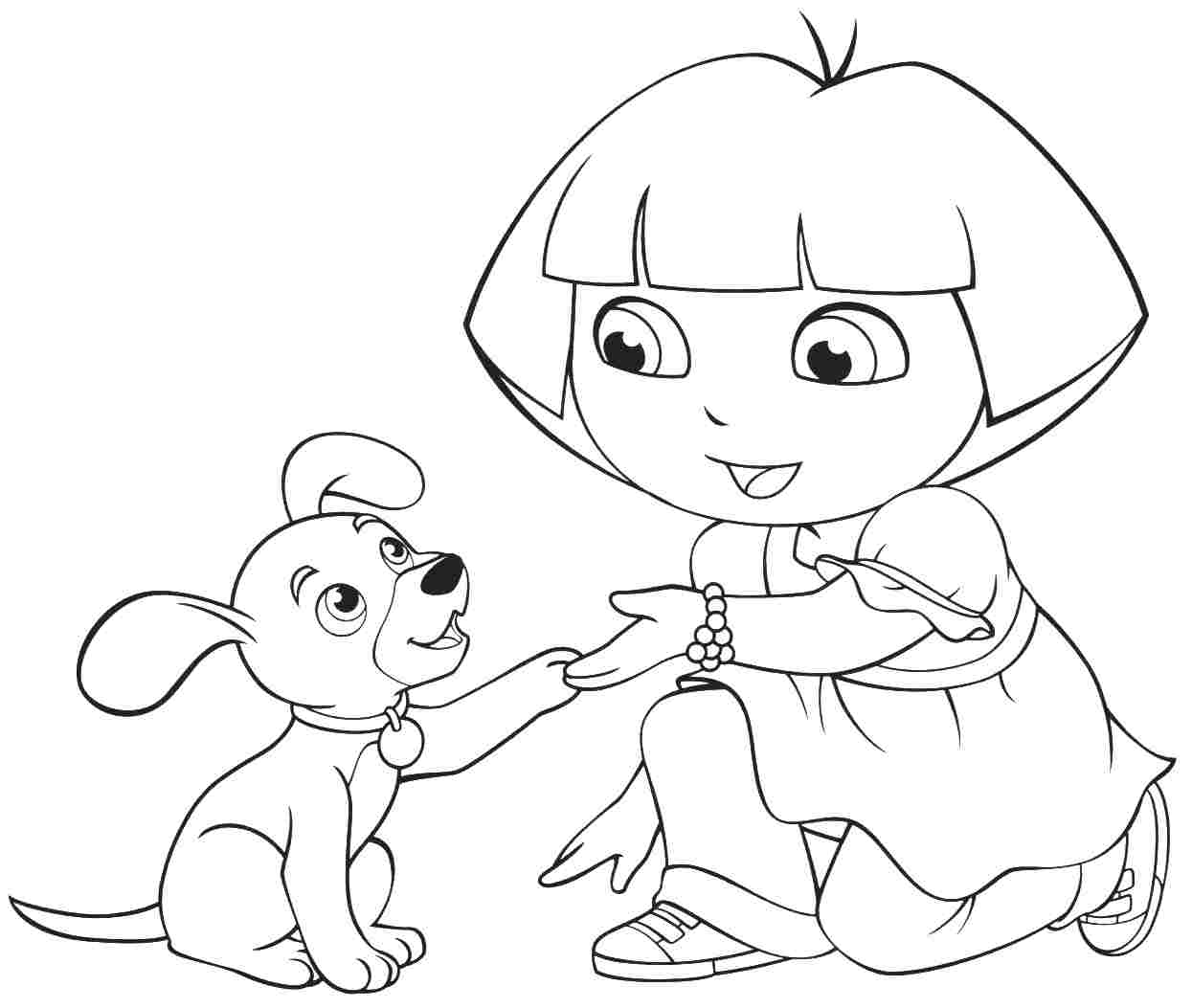 10 Mewarnai Gambar Dora The Explorer