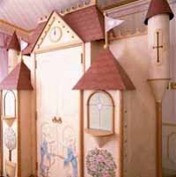 dormitorio para niñas con castillo