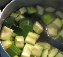 blanch (boil) zucchini before freezing