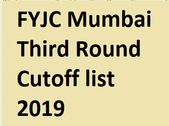 FYJC Mumbai Cut Off list 2019