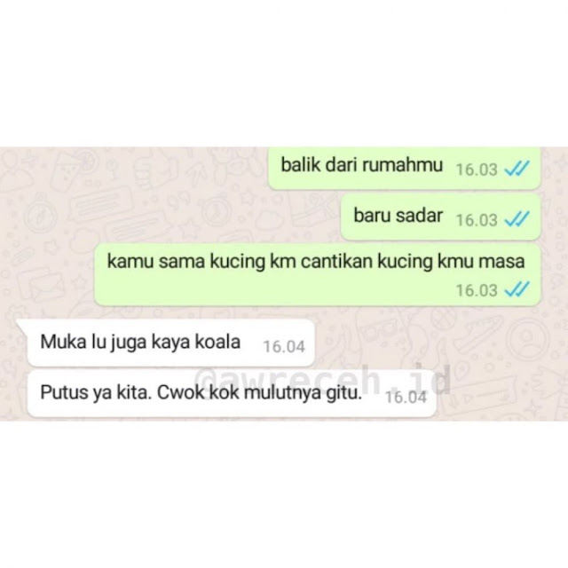 10 Chat Lucu 'Minta Putus' Ini Bikin Ngakak Penuh Drama