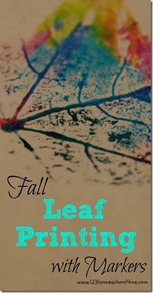 Fall Leaf Printing with markers #craftsforkids #kidsactivities #fallactivities
