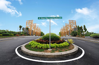 Papan Penunjuk Nama Jalan SInar Mas Land Boulevard di Grand City Balikpapan