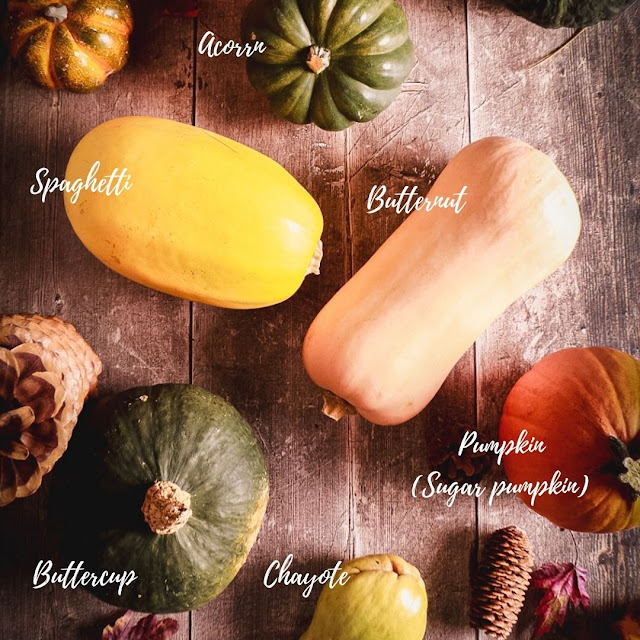 WINTER SQUASH_AUTUMN SQUASH ON A TABLE