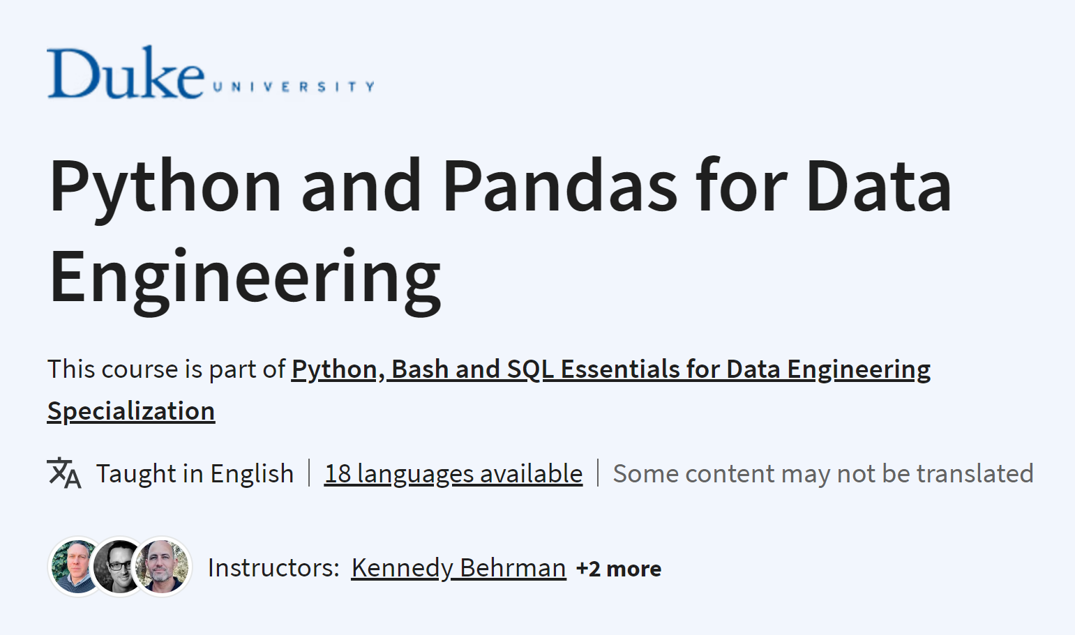 Python and Pandas for Data Engineering ~ Computer Languages (clcoding)