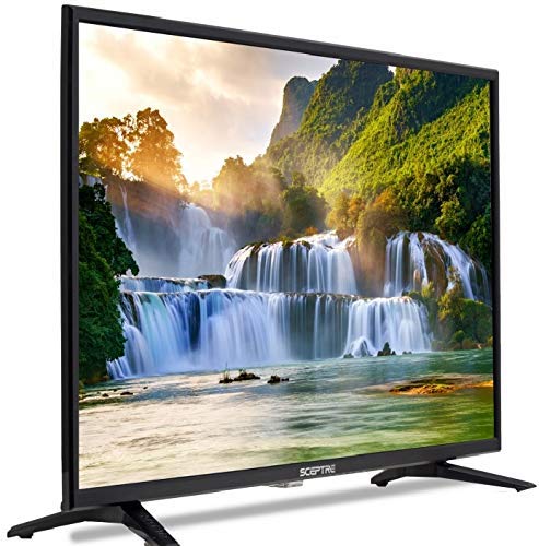Sceptre 32 inch LED 720p HDTV 3X HDMI MHL ASTC/QAM, Metal Black 2019 (X328BV-SR)