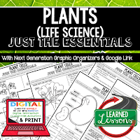 Life Science Just the Essentials Content Outlines, Next Generation Science, Outline Notes, Test Prep, Test Review, Study Guide, Summer School, Unit Reviews, Interactive Notebook Inserts