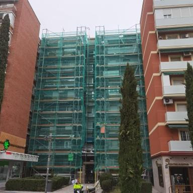 Que es la fachada SATE edificio viejo Madrid