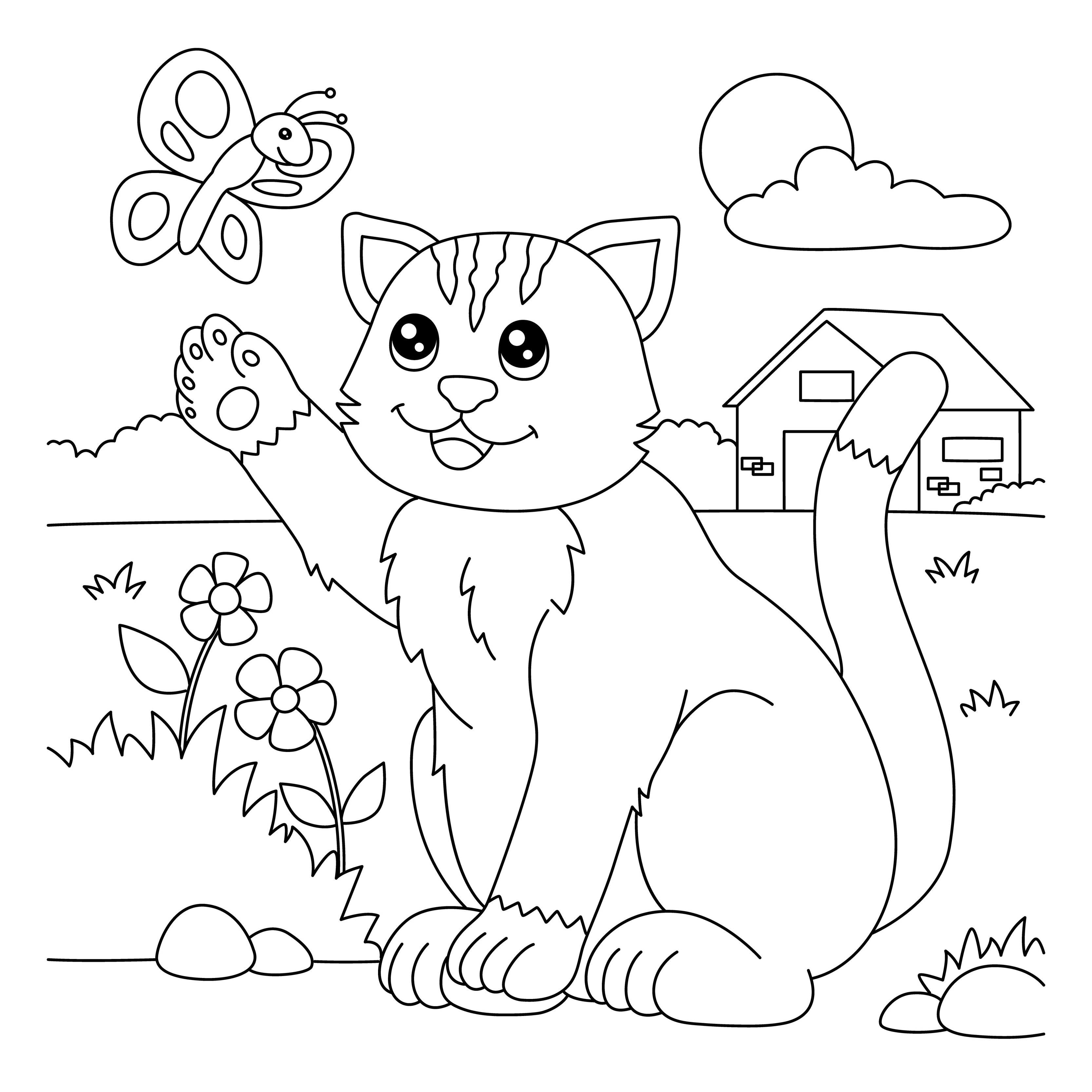 Desenhos de gatos para colorir e imprimir - Artesanato Passo a Passo!