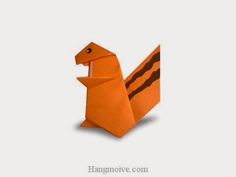 Cách gấp, xếp con Sóc bằng giấy origami - Video hướng dẫn