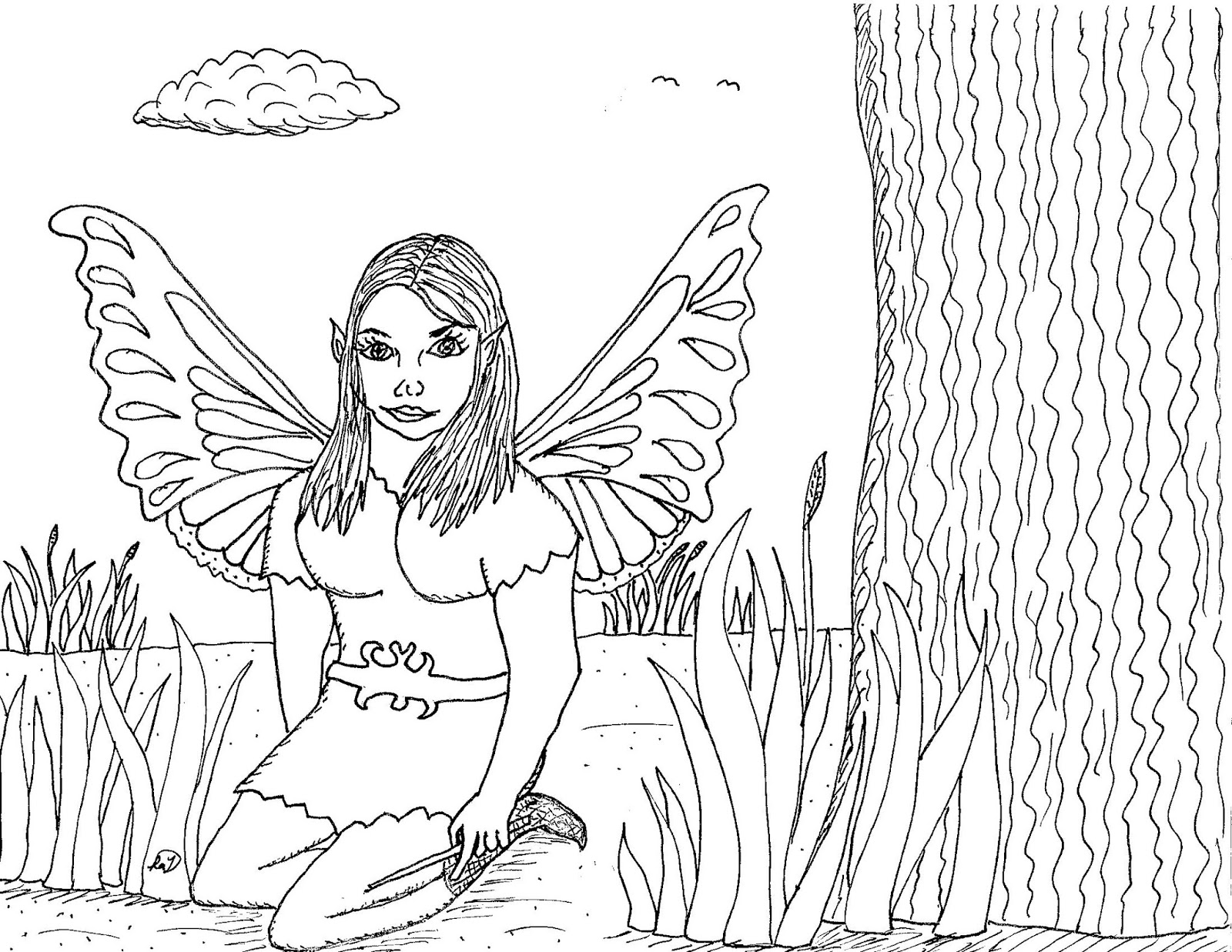 Download Robin's Great Coloring Pages: Tree Fairies, a type of Forest Fairy coloring pages