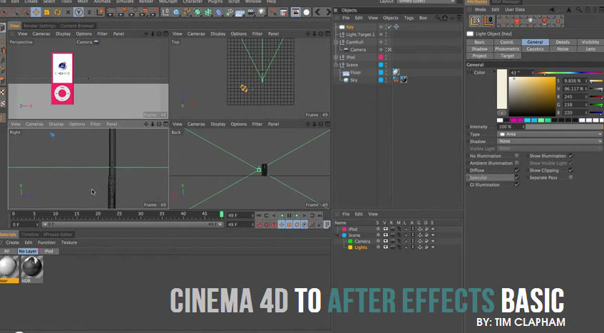 CINEMA 4D to After Effects Basic workflow