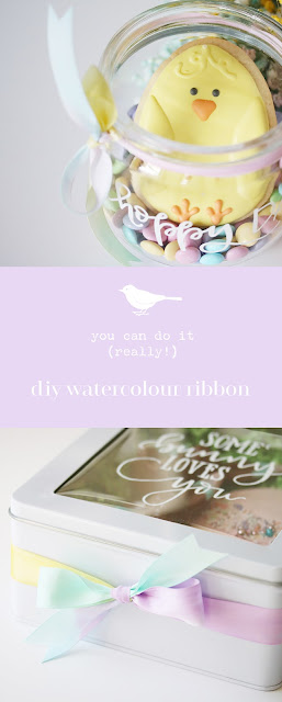 diy watercolour ribbon tutorial | Lorrie Everitt Studio