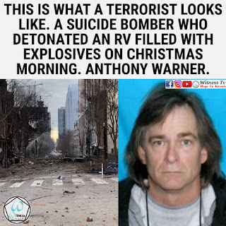 A SUICIDE BOMBER WHO DETONATED AN RV FILLED WITH EXPLOSIVES ON CHRISTMAS MORNING. ANTHONY WARNER. NASHVILLE, TENNESSEE, USA