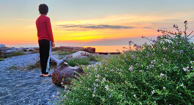 He loves watching sunset at Birch Bay State Park