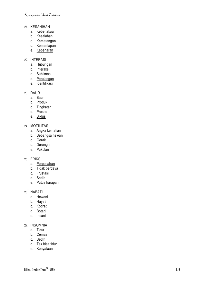 Contoh Sinonim Antonim Homofon - Contoh 408