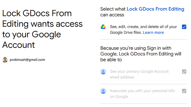 Google Drive Permission