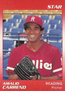 Amalio Carreno 1990 Reading Phillies card