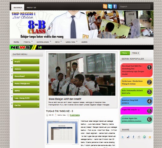 Template gratis untuk blog sekolah