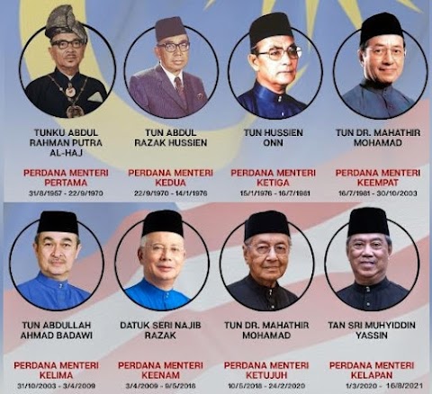 gambar perdana menteri malaysia pertama hingga sekarang