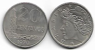 Moeda de 20 centavos, 1970