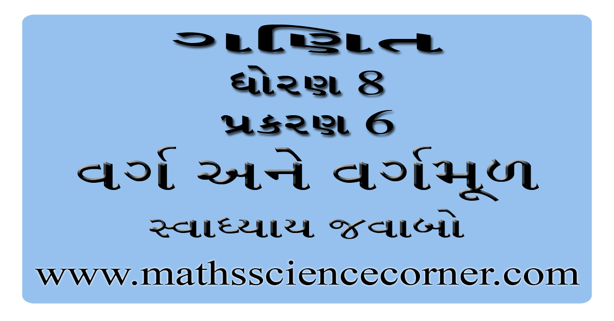 Maths Std 8 Swadhyay 6.3