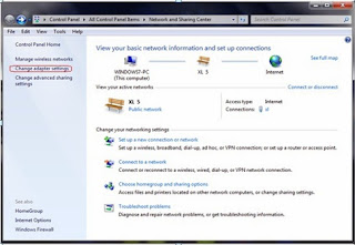 contoh gambar Change Adapter Setting